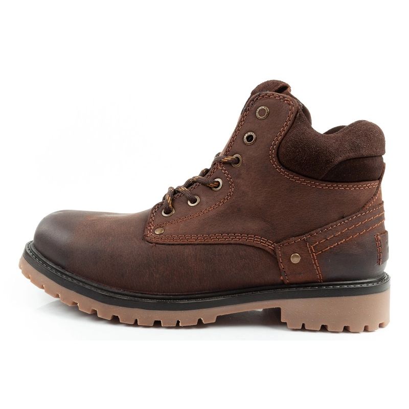 3. Wrangler Yuma men's boots, Chelsea boots, elegant leather, dark brown