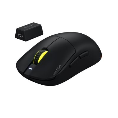 3. HATOR Quasar 3 Ultra 8K Wireless Gaming Mouse Ambidextrous RF Wireless + Bluetooth + USB Type-A Optical 30000 DPI