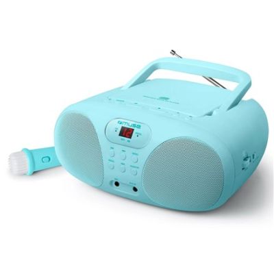 4. Muse MD-203 KB Portable Stereo System Analog FM Blue