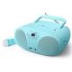 4. Muse MD-203 KB Portable Stereo System Analog FM Blue