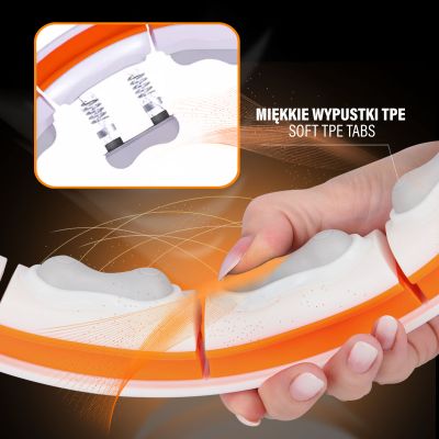 5. HHM21 HULA HOP WHITE/ORANGE WITH MAGNETS, TPE PROTECTION AND WEIGHT + HMS COUNTER