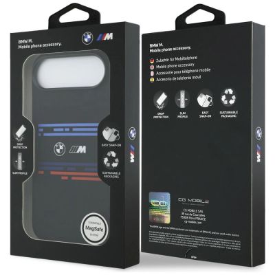 8. BMW M Silicon Horizontal Line MagSafe Case for iPhone Air - Black