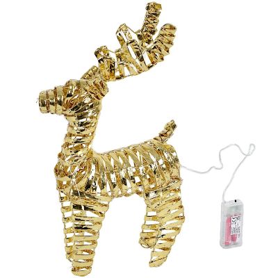 2. DECORATIVE REINDEER 34 CM 20 LED GOLD