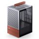 27. Jonsbo T6 Mini-Tower PC Case, Mini-ITX, Tempered Glass, Wood - Silver