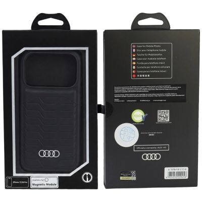4. Audi GT Synthetic Leather MagSafe Case for iPhone 18 Pro / 17 Pro - Black