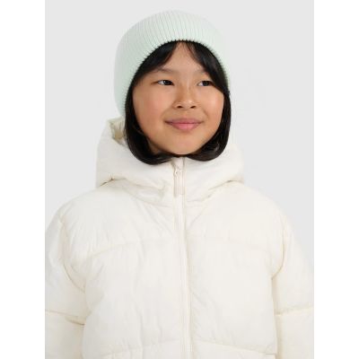 5. Girls' down jacket with synthetic filling 4F 4FJRAW25TDJAF0825-10S