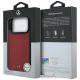 8. Mercedes Leather Mesh with Bow Line MagSafe Case for iPhone 18 Pro Max / 17 Pro Max - Burgundy