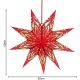 6. DECORATIVE HANGING PAPER STAR FSC 18x60CM RED 9 ARMS MICA
