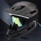 8. Wozinsky full-face bicycle helmet with removable visor, lightweight, L - black