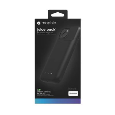 2. Mophie Juice Pack case for iPhone 15 with built-in 2400 mAh power bank - black