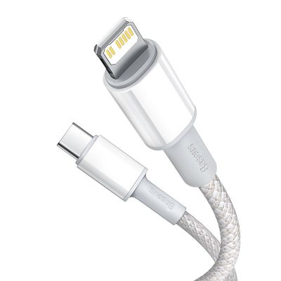 3. BASEUS USB-C to Lightning Cable 20W, 5A, 1m (White)