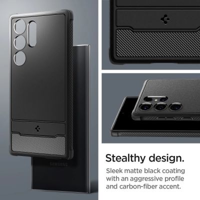 7. Spigen Rugged Armor Case for Samsung Galaxy S24 Ultra - Matte Black