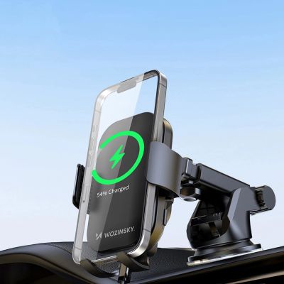 10. Wozinsky WUMID Car Dashboard Phone Holder with 15W Inductive Charger - Black