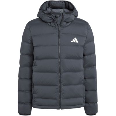8. Men's adidas Helionic Climawarm Stretch Hooded Down Jacket Black JN2114