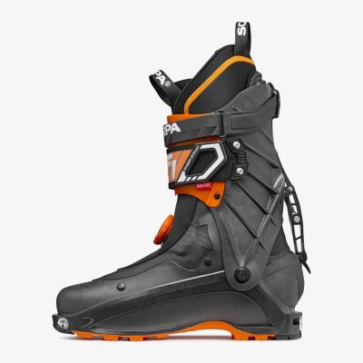 2. Scarpa F1 LT ski touring boots - carbon/orange