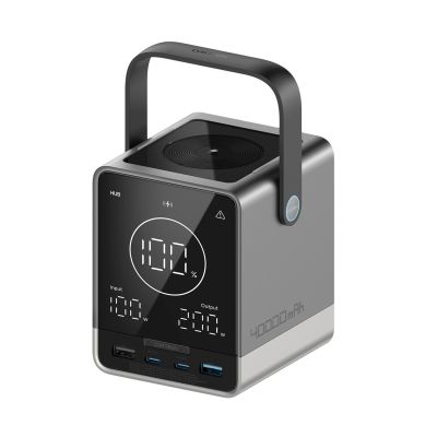 Cuktech Powerbank 300W 40000mAh with Wireless Charging 2x USB-C + 2x USB-A - Black