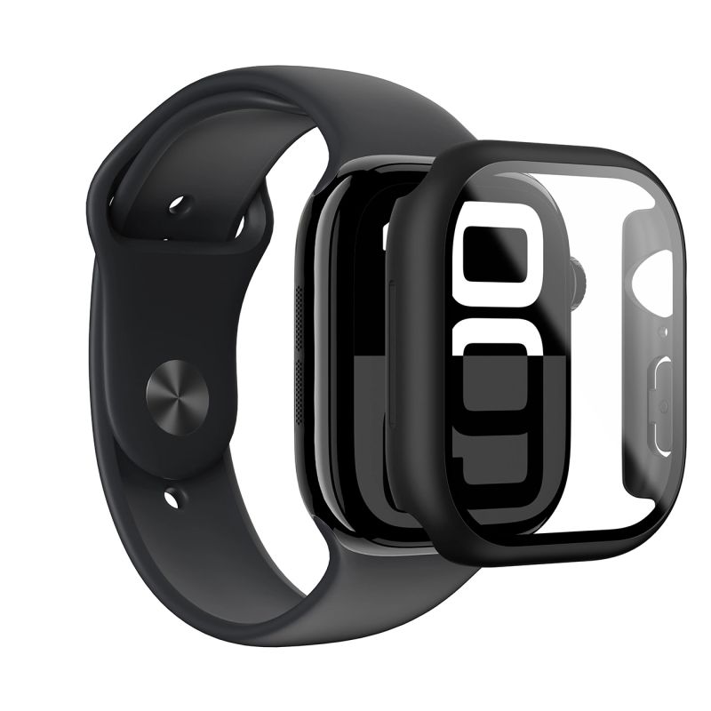 5. AmazingThing Radix Glass Case for Apple Watch 42mm - Black
