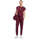 6. Women's adidas Essentials 3-Stripes Fleece Slim Burgundy Pants KF8321