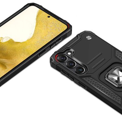 2. Wozinsky Ring Armor case for Samsung Galaxy S23+ armored cover magnetic holder ring black