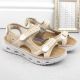 6. Comfortable Velcro sandals Rieker W RKR691 beige