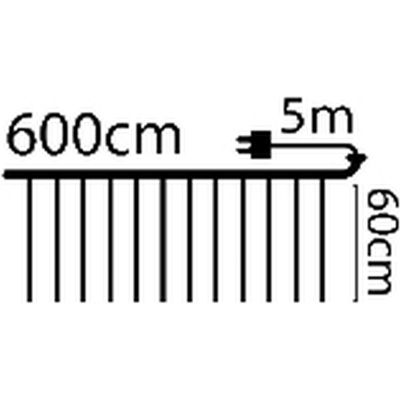 37. CHRISTMAS TREE LIGHTS LIGHT CURTAIN OUTSIDE/INTERNAL 240 LED 600X60CM WITH REMOTE CONTROL RGB COLOR