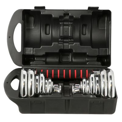 2. Dumbbells in a case HMS STC21 2 x 10 kg chrome