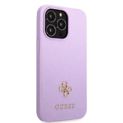 4. Guess GUHCP13XPS4MU iPhone 13 Pro Max 6.7" purple/purple hardcase Saffiano 4G Small Metal Logo