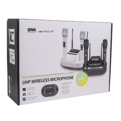 2. UMA VOCAL SET - Dual wireless set 2x handheld microphone + receiver with microphone charging station