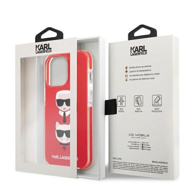 8. Karl Lagerfeld Karl&Choupette Head Case for iPhone 13 Pro / iPhone 13 - Red