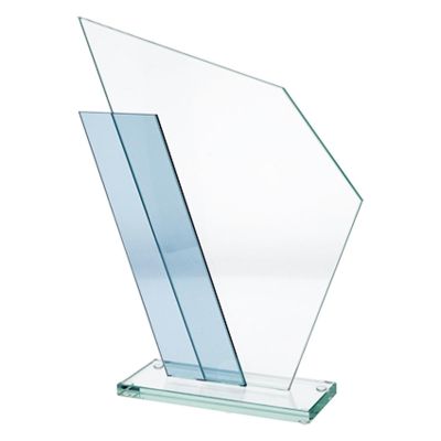 2. Glass trophy with a broken base