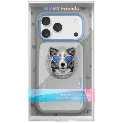 2. Nimmy Glasses Cool Dog MagSafe Case for iPhone 17 Pro - Gray