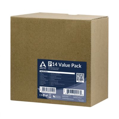 6. ARCTIC P14 Value Pack Computer Case 14cm Fan Black