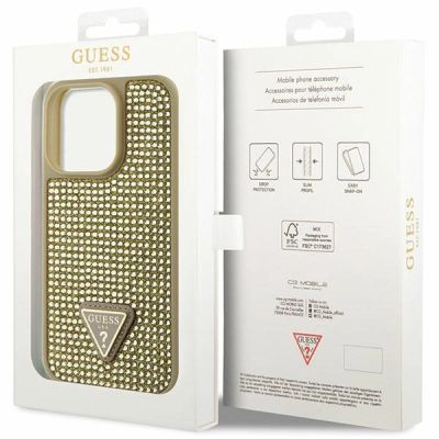 8. Guess GUHCP14LHDGTPD iPhone 14 Pro 6.1" gold/gold hardcase Rhinestone Triangle