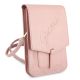 3. Guess Saffiano Script Phone Bag - Pink