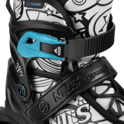 6. NH10907 4in1 ROLLER SKATES WITH EXTENDED HOCKEY BLADES TINTY GREEN SIZE M (35-38) NILS EXTREME