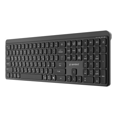 13. GEMBIRD WIRELESS KEYBOARD + MOUSE SET SLIM PRO BUSINESS, DUAL MODE: 2.4 GHZ + BT, RU LAYOUT, BLACK