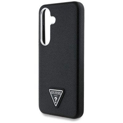 6. Guess Grained Triangle Logo MagSafe case for Samsung Galaxy S25 - black
