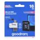 2. GoodRam All in one M1A4-0160R12 Memory Card with Adapter and Card Reader (16GB; Class 10; Adapter, MicroSDHC Card Reader, Memory Card)