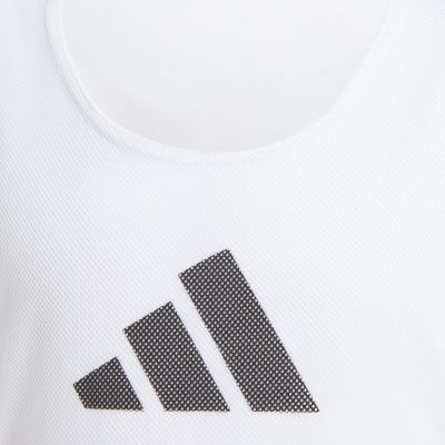 3. adidas Training BIB 24 Junior Training Bib for Kids, White JF3246