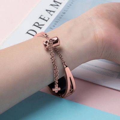 3. Metal bracelet for Xiaomi Mi Band 3 / 4 / 5 / 6 band strap - pink