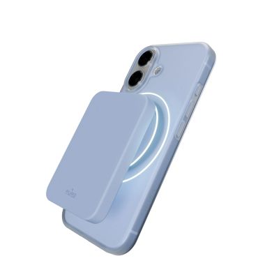 4. Puro Daylight Magsafe Compatible Silicone Case for iPhone 17 - Translucent Blue