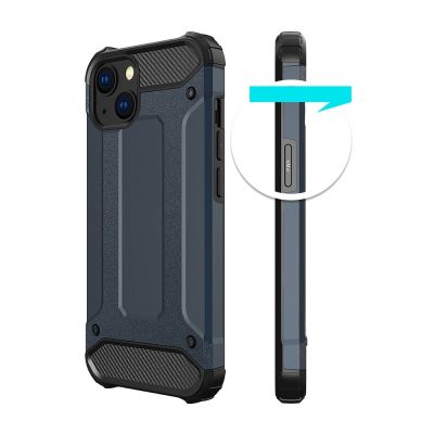 4. Hybrid Armor case for iPhone 14 Plus armored hybrid cover blue
