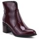 2. Women's high-heeled patent leather burgundy ankle boots M.Daszyński MR2337