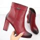 5. Women’s Red Insulated Block-Heel Ankle Boots M.Daszyński AF125-22