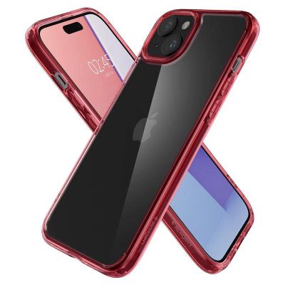 6. Spigen Ultra Hybrid iPhone 15 Plus Case - Red