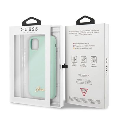 7. Guess GUHCN65LSLMGG iPhone 11 Pro Max green/green hard case Silicone Vintage Gold Logo