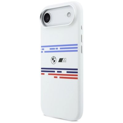 2. BMW M Silicon Horizontal Line MagSafe Case for iPhone Air - White