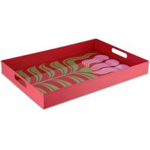 RITUALI DOMESTICI FLORIGRAFIA Red tray L