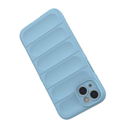 2. Magic Shield Case case for iPhone 14 Plus flexible armored case light blue