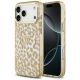 Guess IML Leopard Glitter Triangle Logo MagSafe Case for iPhone 17 Pro Max / 18 Pro Max - Brown